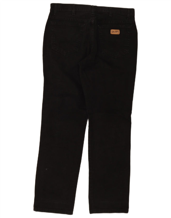Wrangler Masculino Texas Straight Jeans W36 L32 Algodão Preto