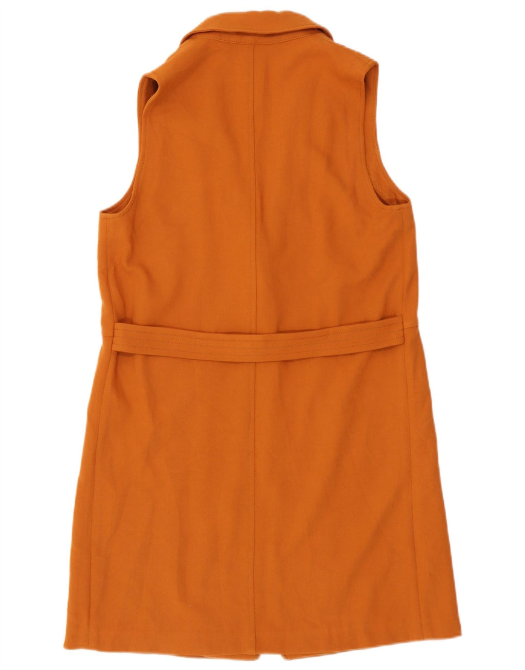 Zara Mulher Trafaluc Longline Gilet UK 12 Poliéster Laranja Médio