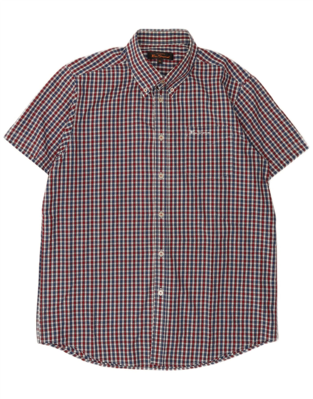 Camisa masculina de manga curta Ben Sherman XL multicolorida guingão