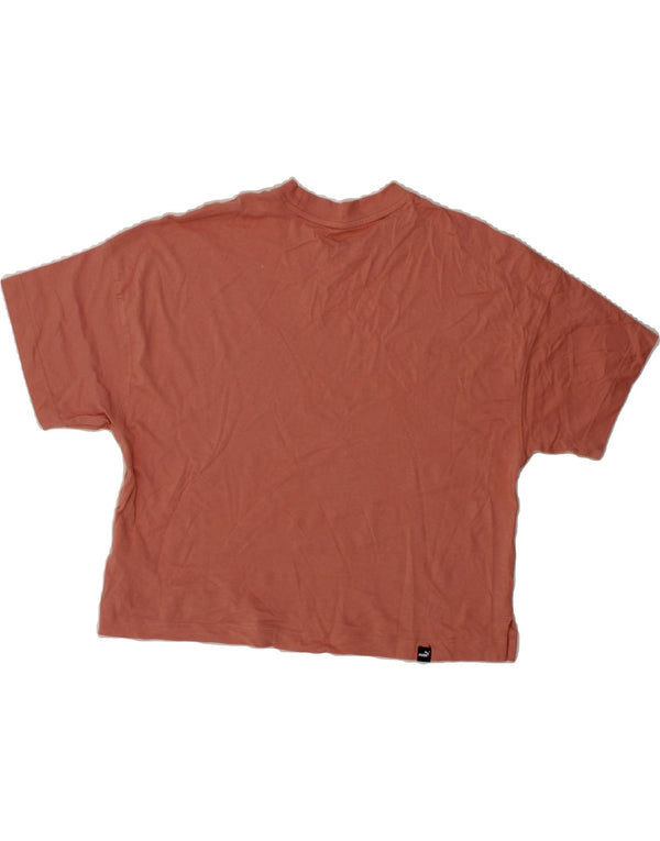 Camiseta feminina PUMA UK 14 algodão rosa médio
