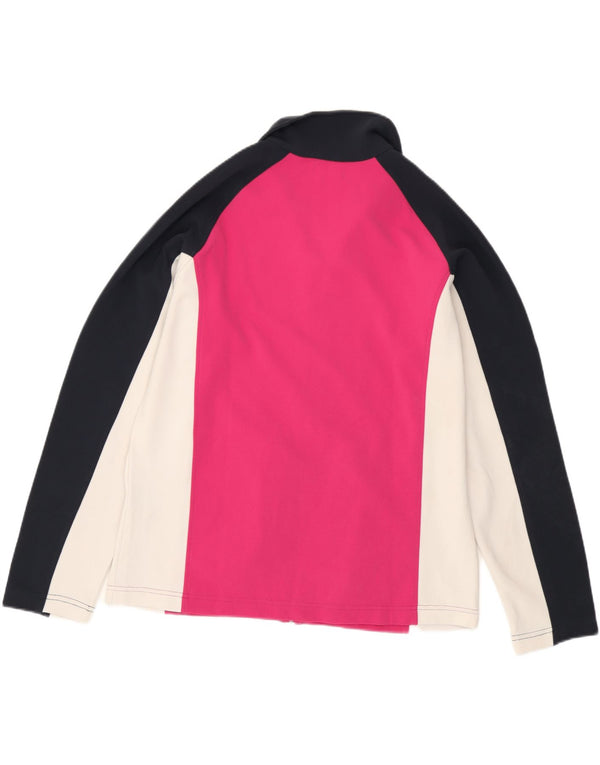 Jaqueta feminina Kappa UK 16 grande colorblock rosa poliéster