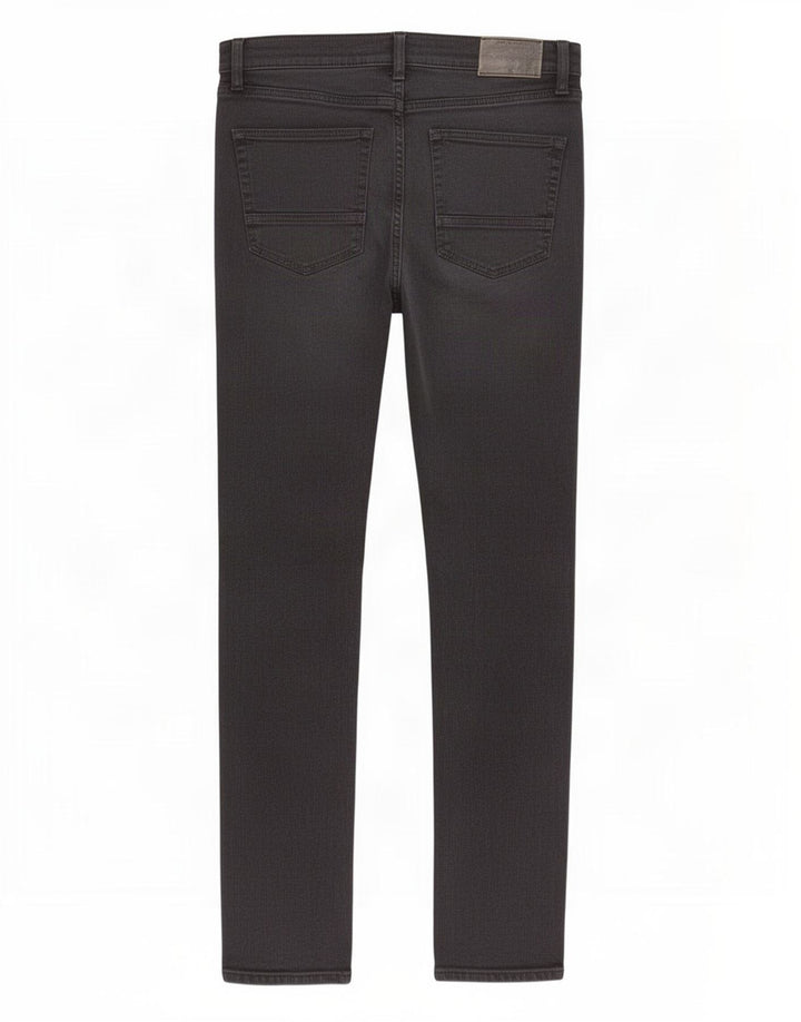 Jeans justos femininos Marks & Spencer W32 L30 algodão preto