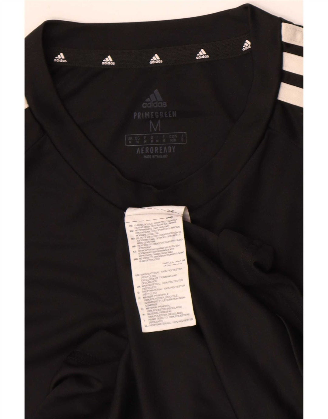 Adidas Mens Aeroready Camiseta Top Médio Poliéster Preto