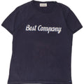 Camiseta gráfica masculina BEST COMPANY pequena azul marinho