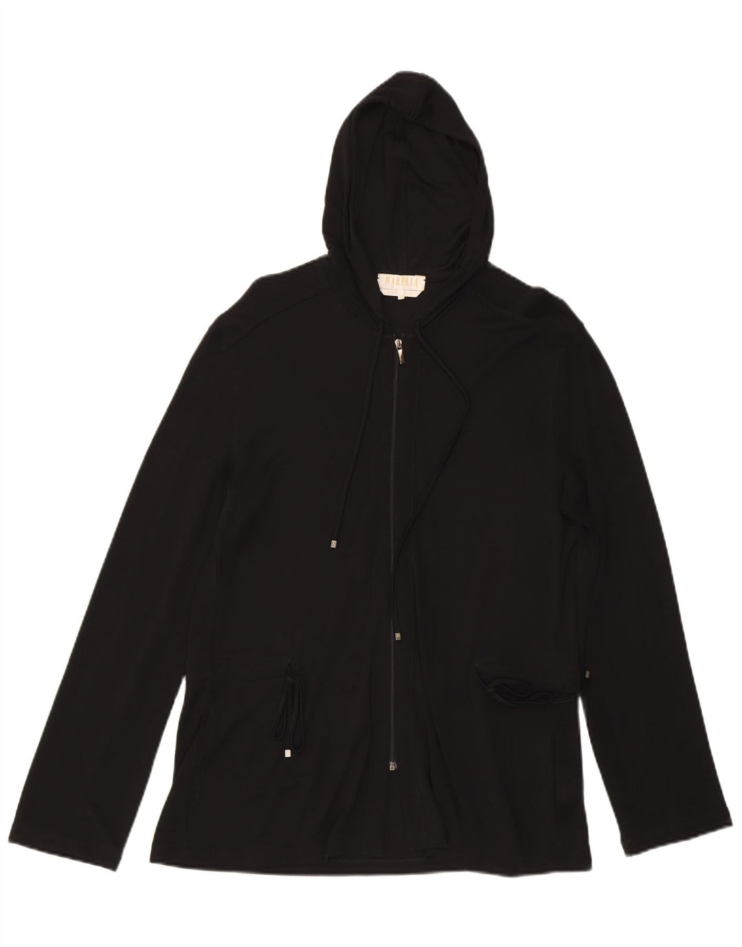 Suéter feminino com capuz e zíper MARELLA IT 48 XL preto viscose
