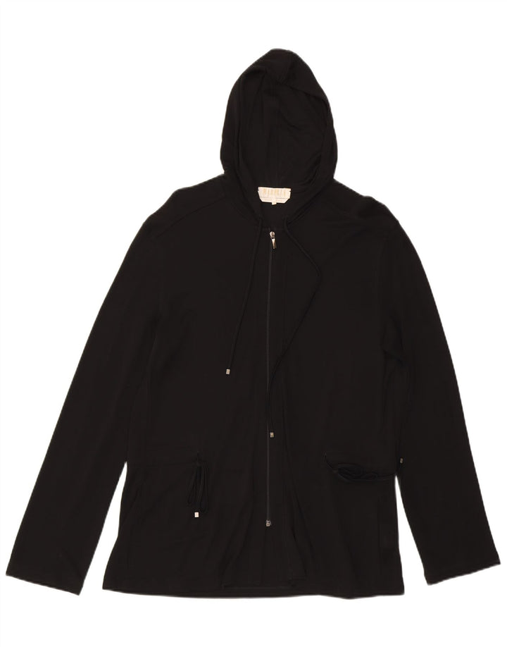 Suéter feminino com capuz e zíper MARELLA IT 48 XL preto viscose