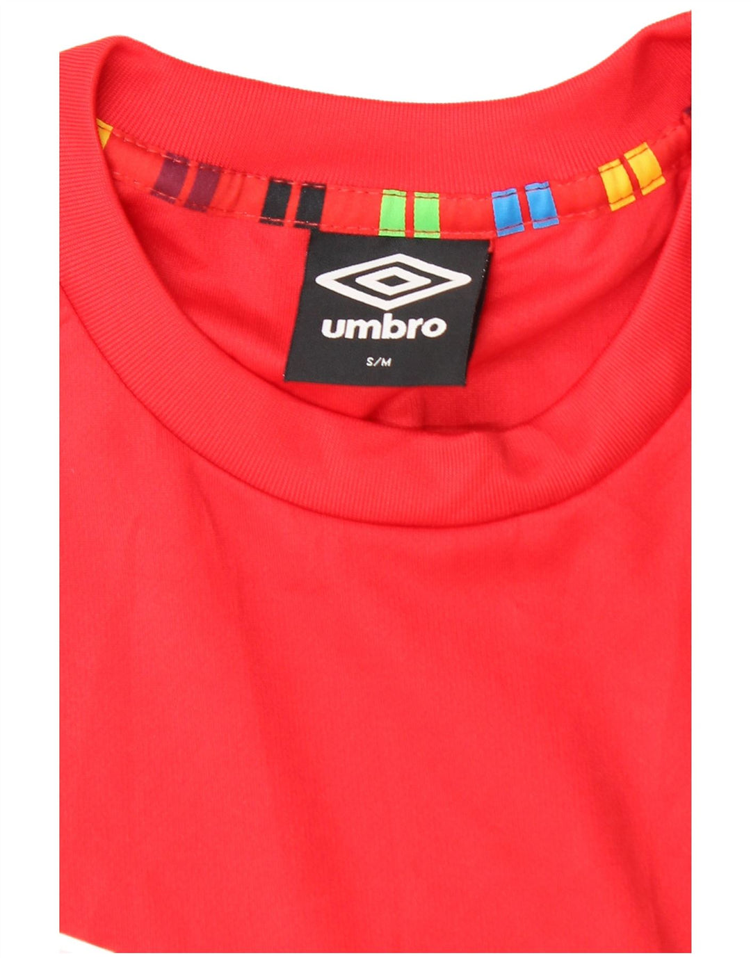 Camiseta masculina UMBRO Top pequeno poliéster colorblock vermelho