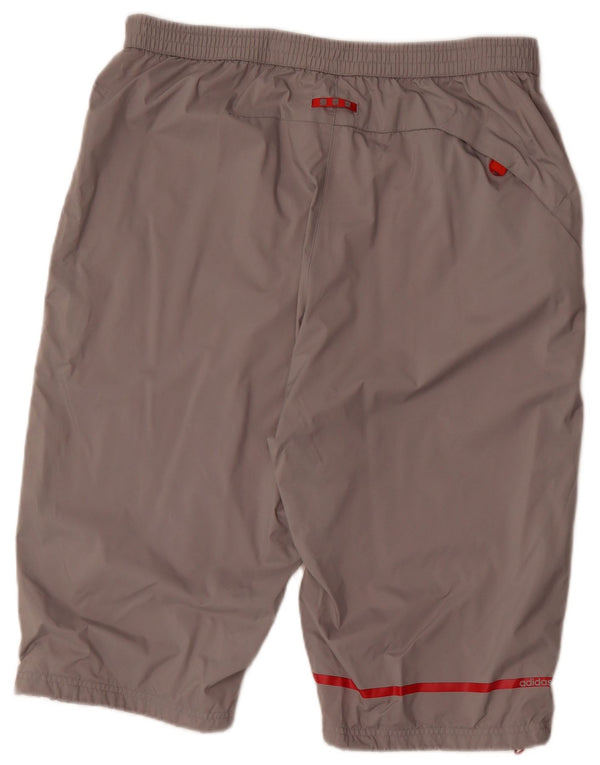 Adidas Mens Bermuda Shorts Grande W36 Cinza Poliéster
