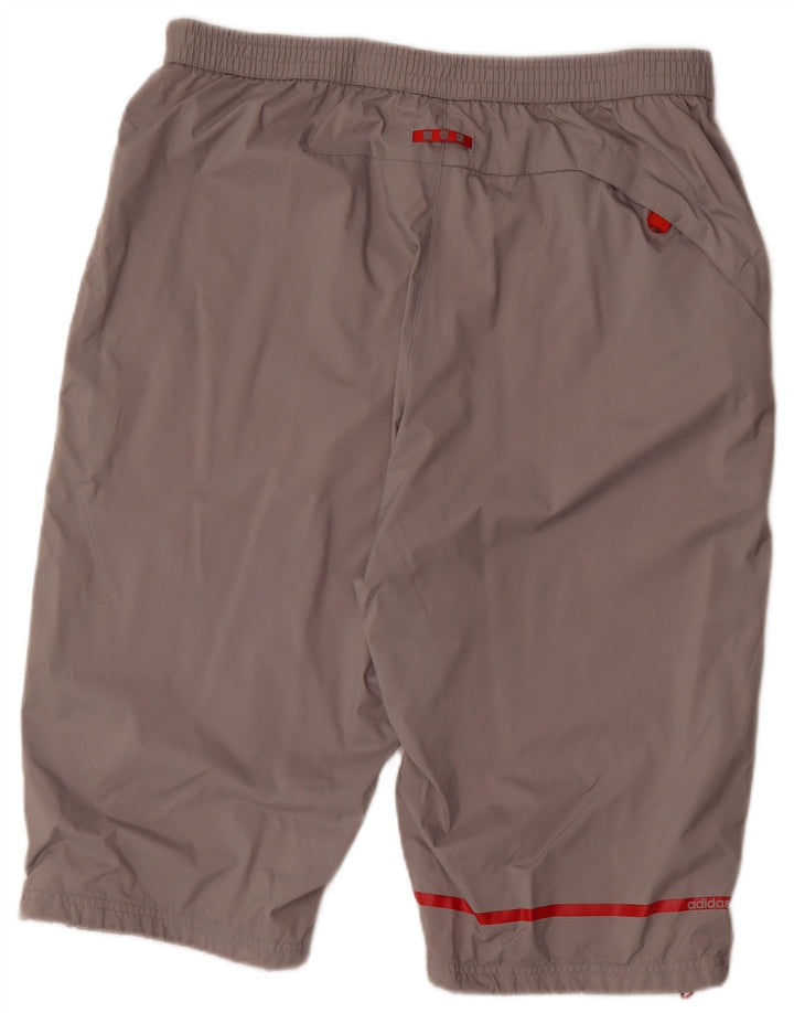 Adidas Mens Bermuda Shorts Grande W36 Cinza Poliéster