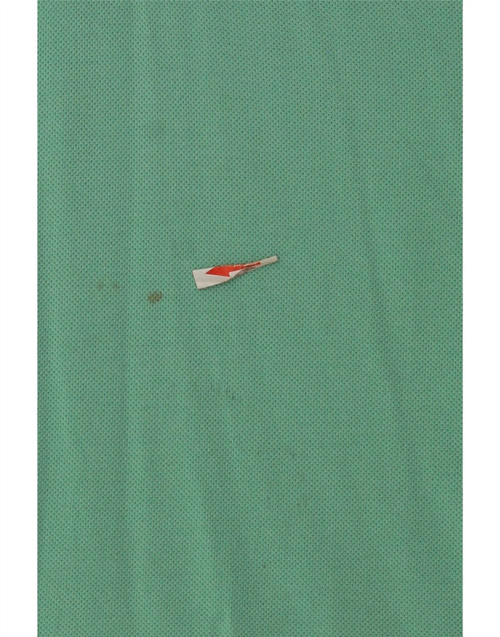 Camisa polo masculina Lacoste tamanho 4 algodão verde médio