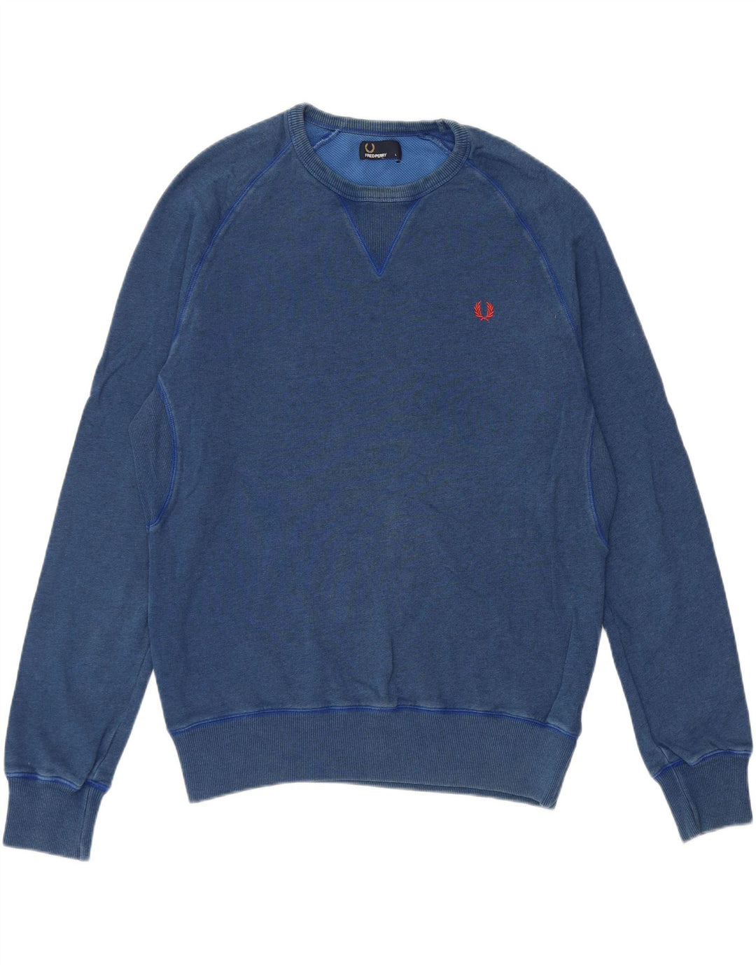Fred Perry moletom masculino jumper grande algodão azul