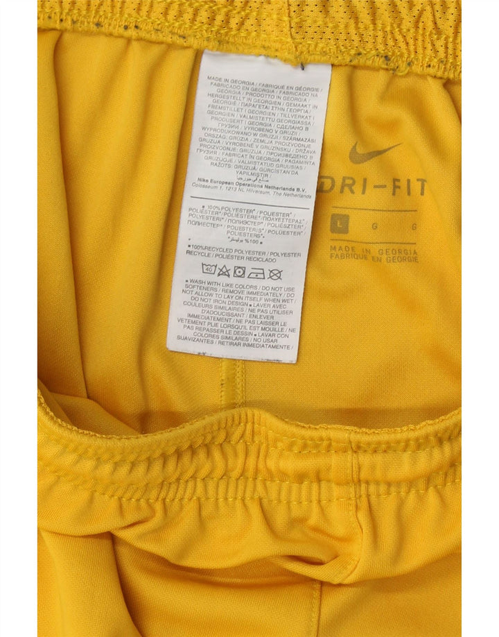 Nike Mens Dri Fit Sport Shorts Grande Poliéster Amarelo
