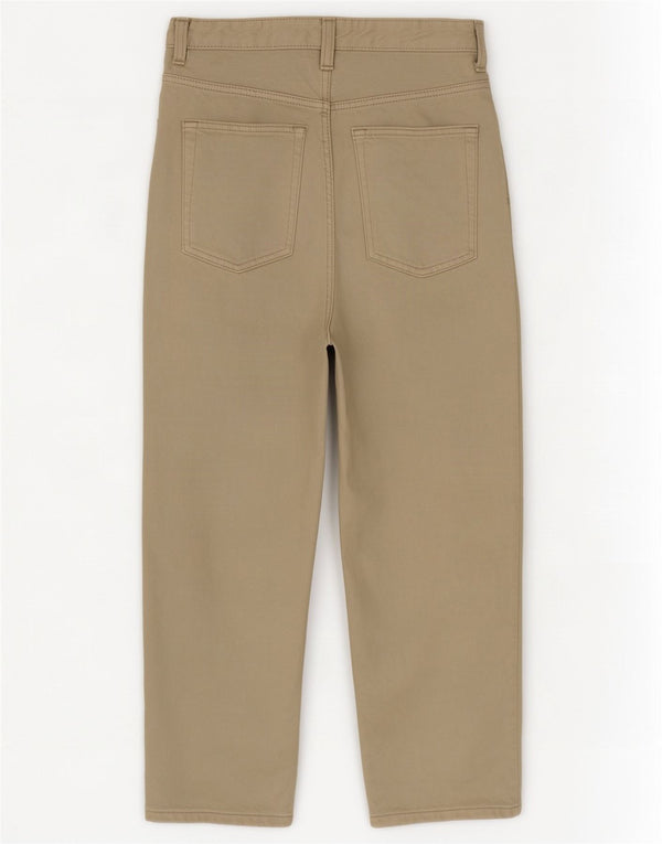 Calça jeans masculina Zara cintura alta cortada UE 42 grande W32 L24 cáqui