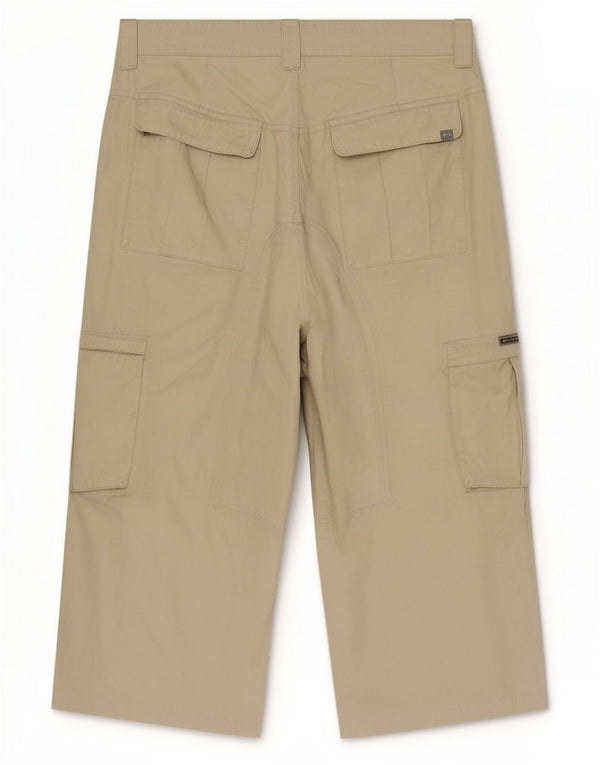 Calça Quiksilver Cargo Capri Masculina Média W32 L21 Algodão Bege