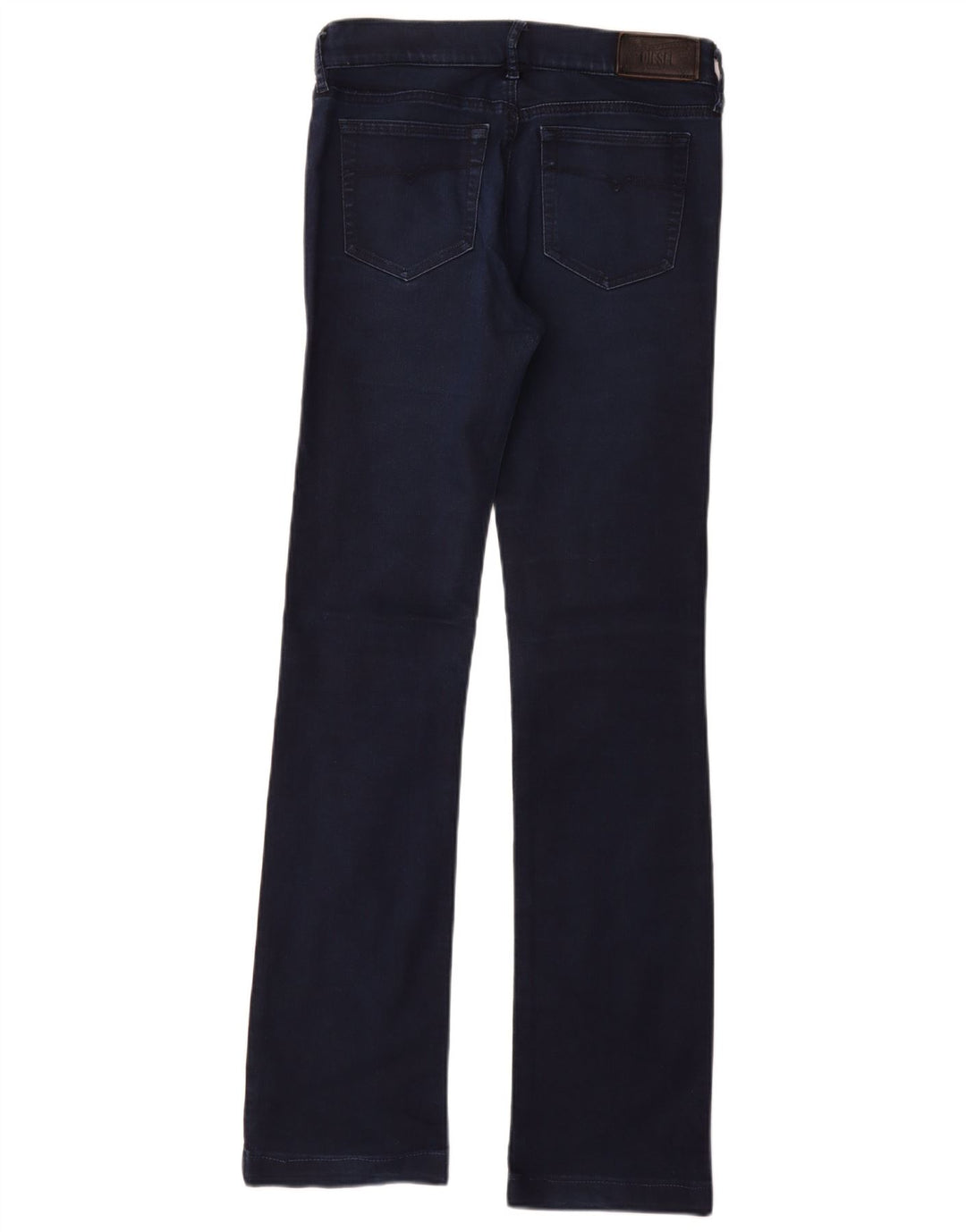 Diesel feminino Bootzee Regular Slim Bootcut Jeans W26 L34 Azul Marinho Algodão