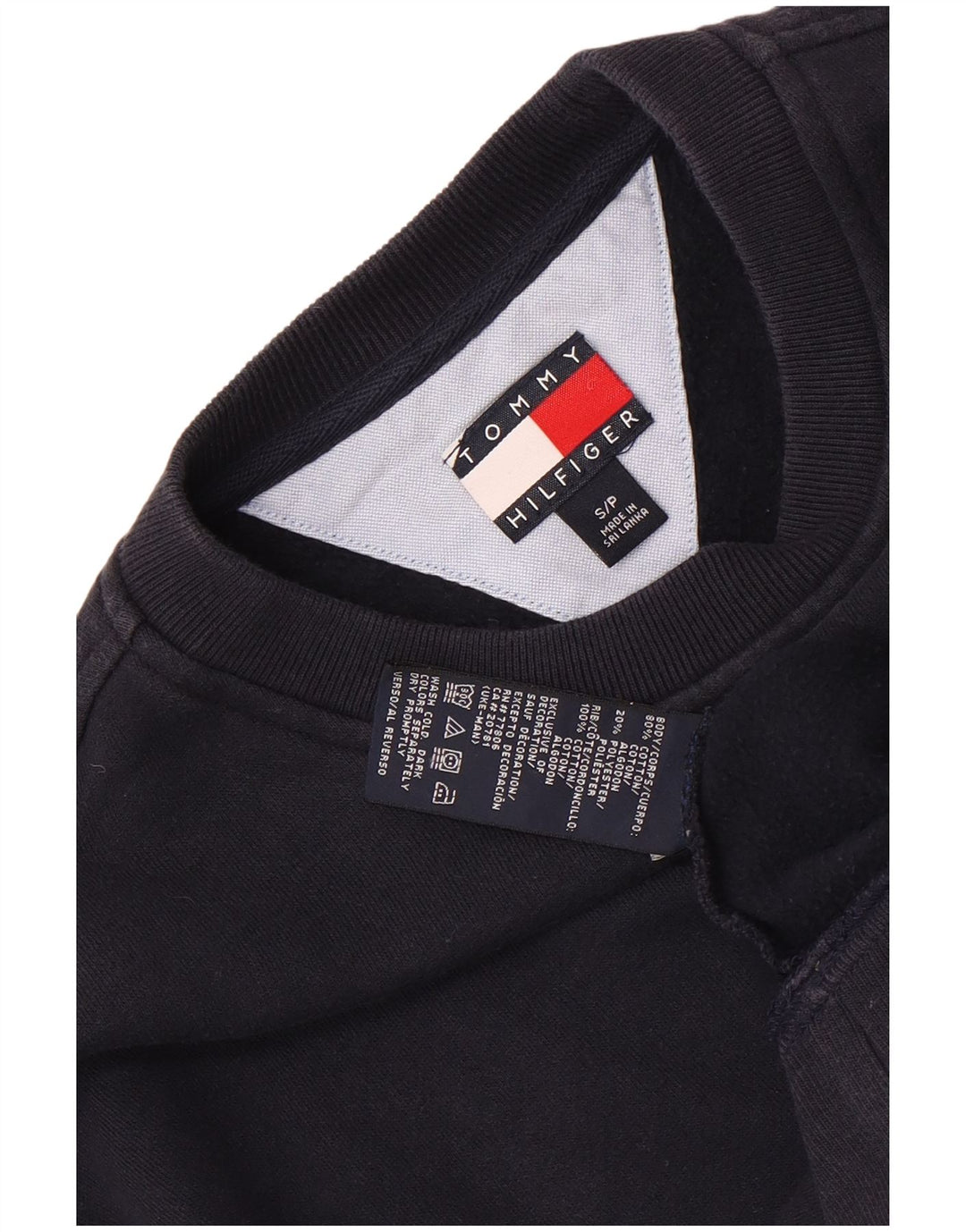 Tommy Hilfiger moletom masculino jumper pequeno algodão azul marinho