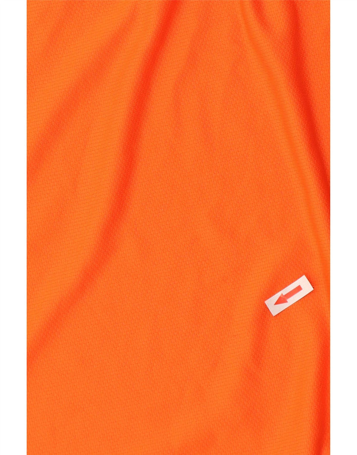 Nike Mens Dri Fit Top Manga Longa Grande Laranja Colourblock Poliéster