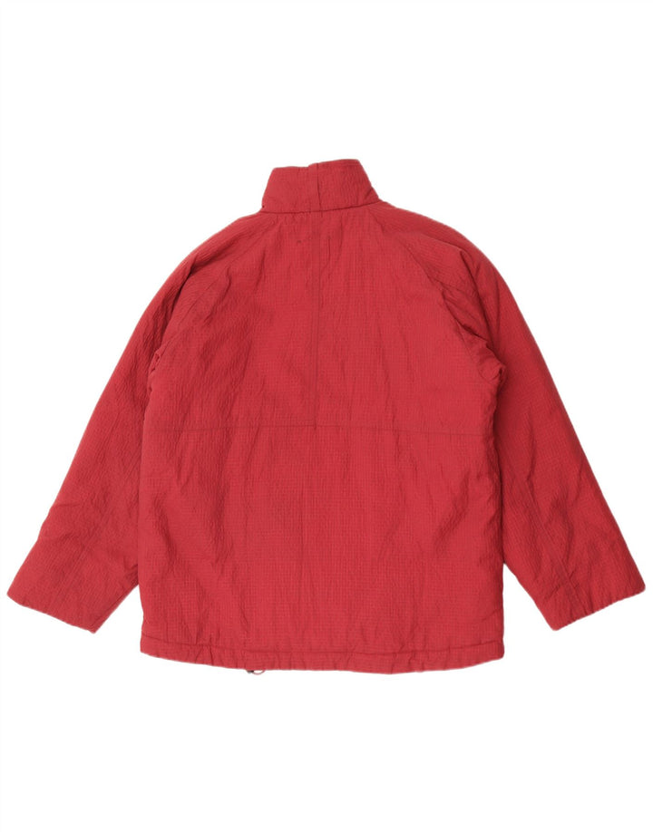 Jaqueta corta-vento Nike Boys 12-13 anos grande Borgonha xadrez nylon