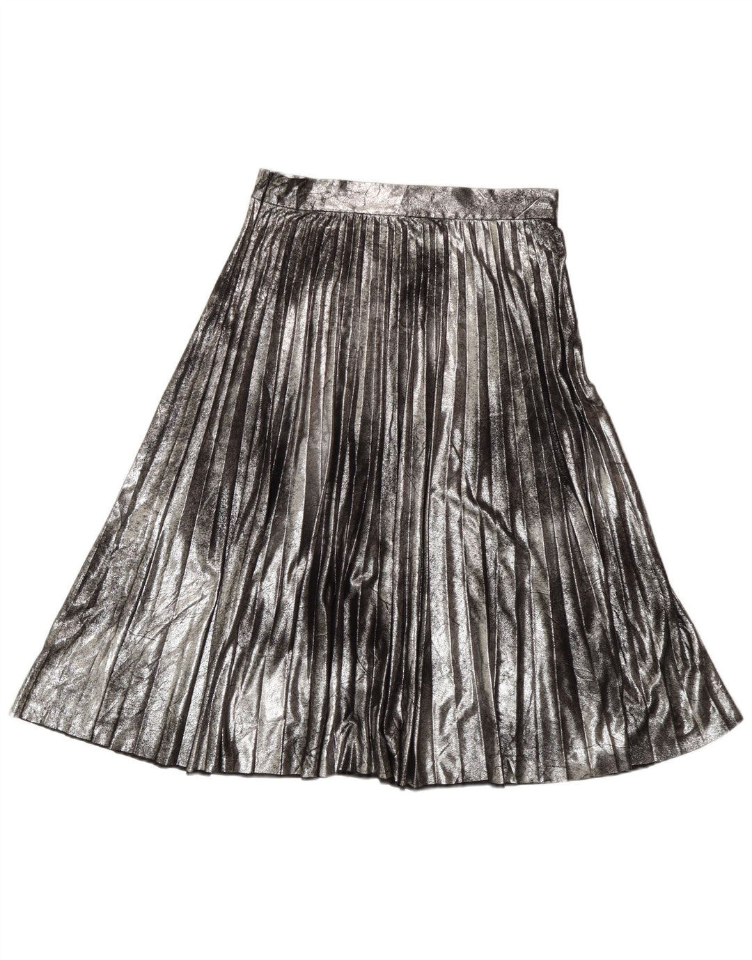 Zara Saia feminina faca plissada média W28 prata