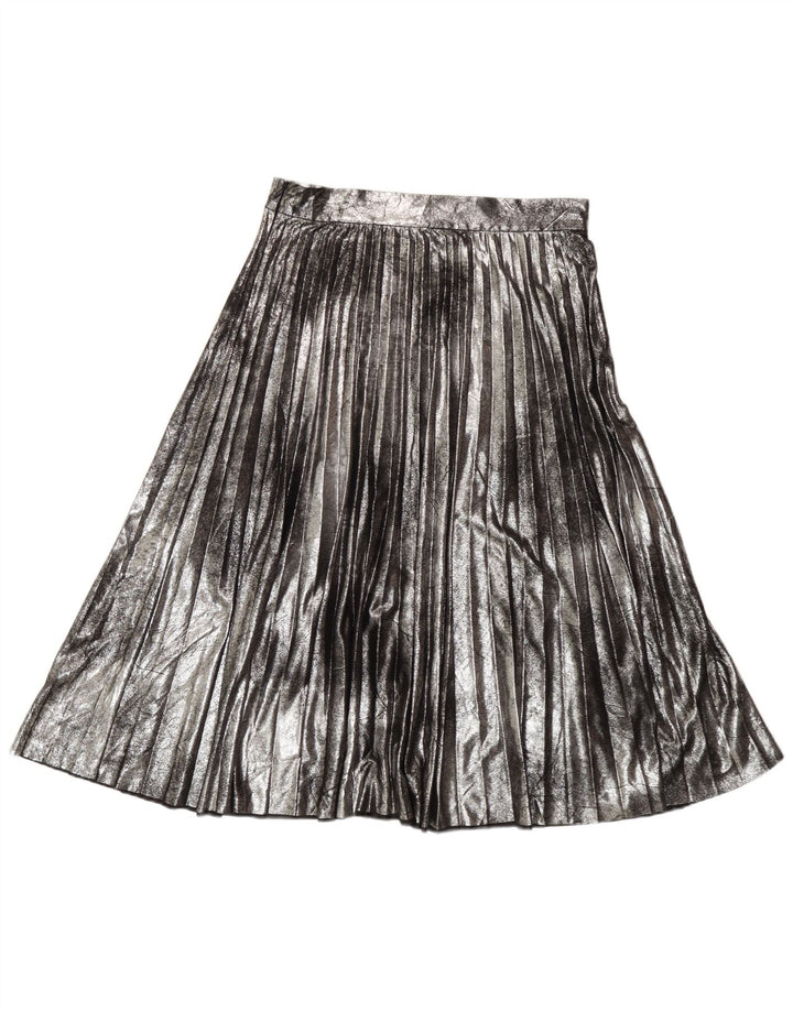 Zara Saia feminina faca plissada média W28 prata