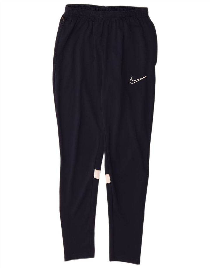 Calça de treino masculina Nike médio azul marinho colorblock poliéster