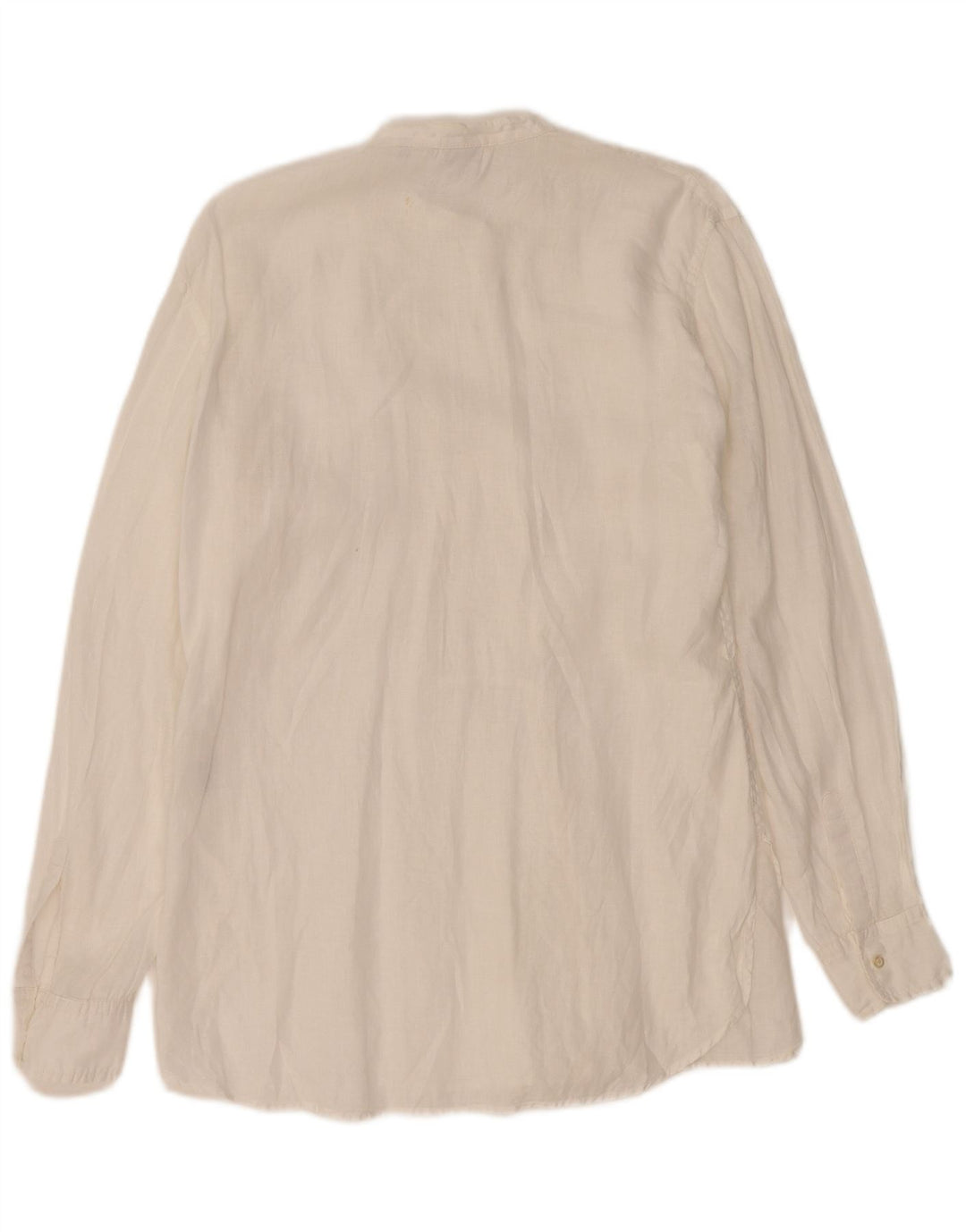 Camisa smoking feminina Aspesi IT 46 grande linho branco