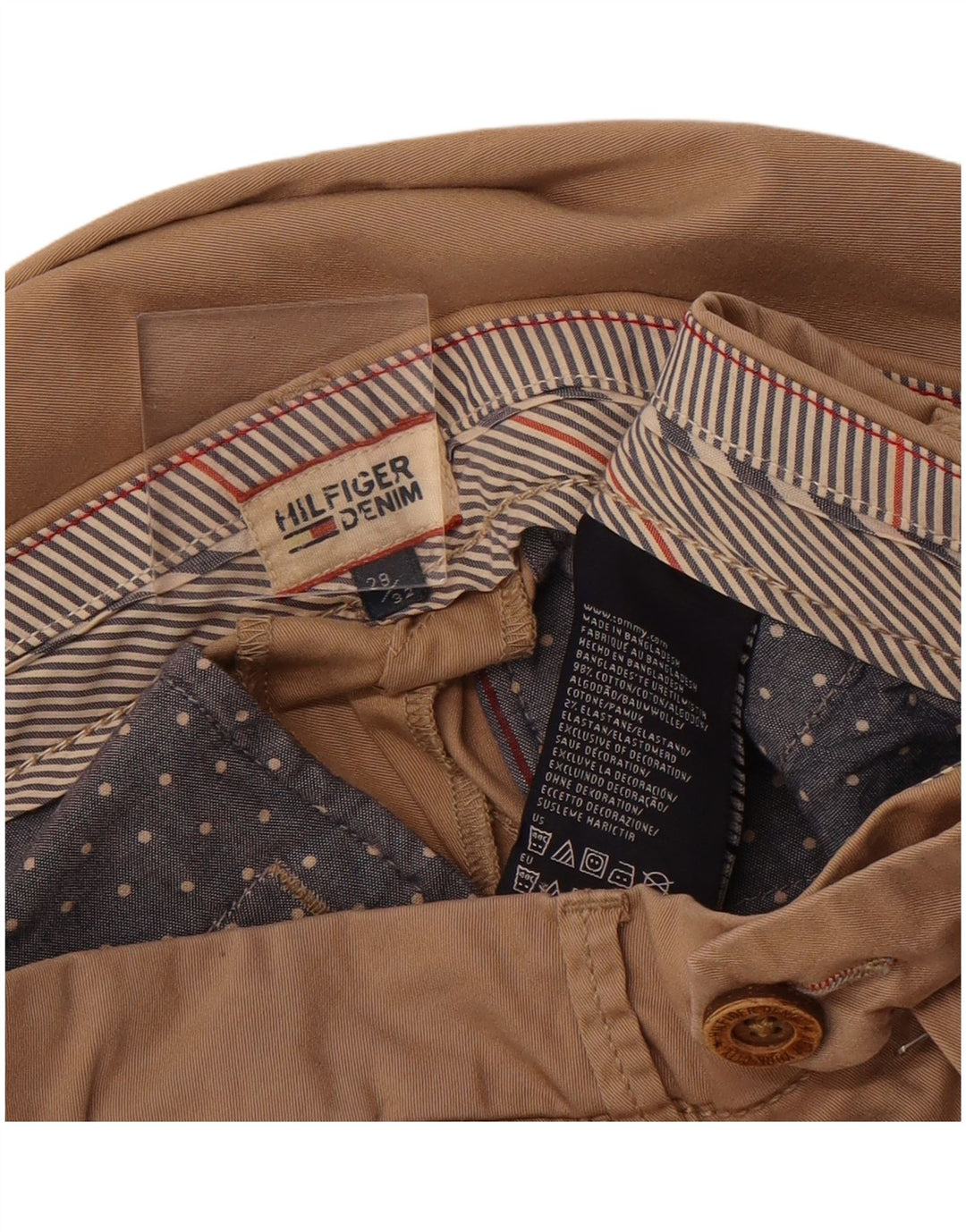 Calça Chino Slim Feminina TOMMY HILFIGER W29 L26 Algodão Marrom