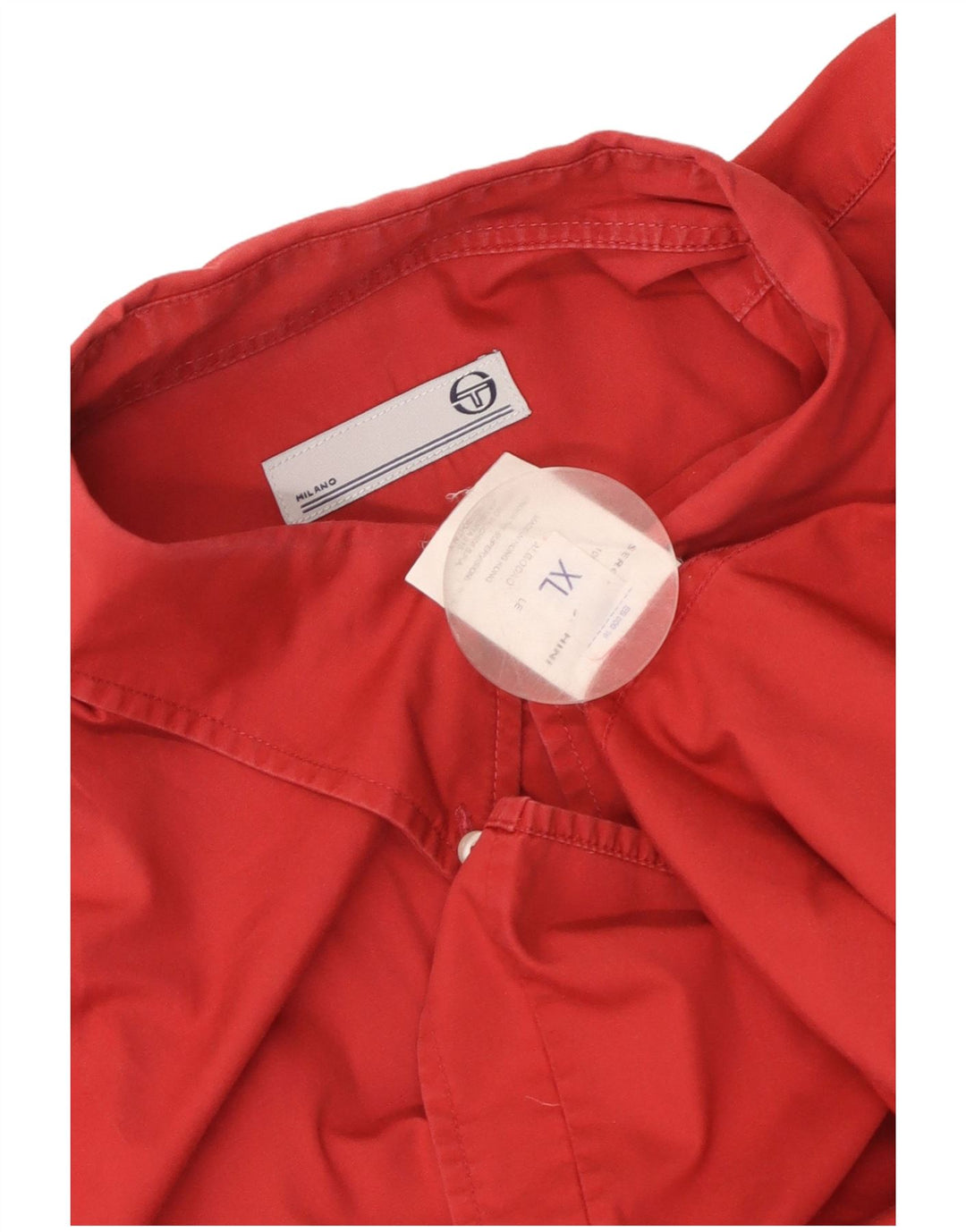 Camisa masculina de manga curta Sergio Tacchini XL algodão vermelho