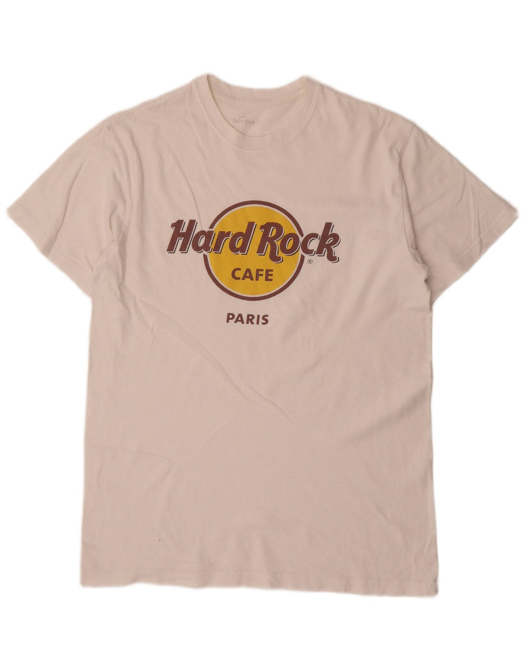 Camiseta masculina Hard Rock Cafe Paris Graphic Top Médio Branco