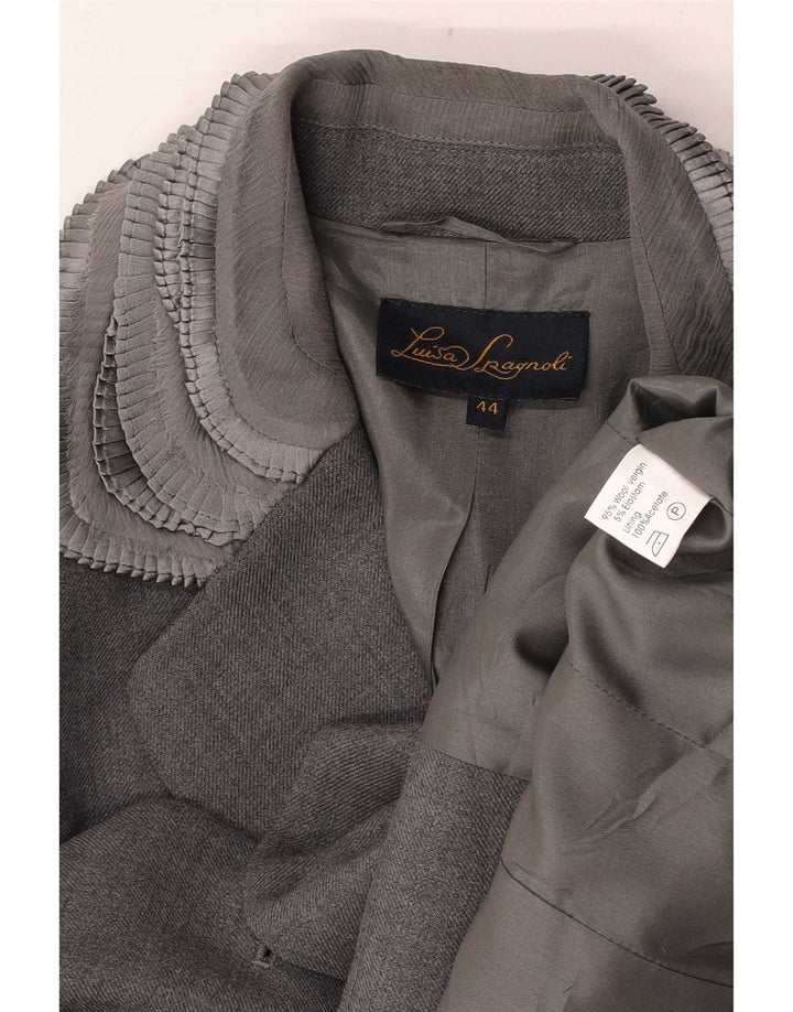 Luisa Spagnoli Blazer feminino IT 44 cinza médio colorblock clássico