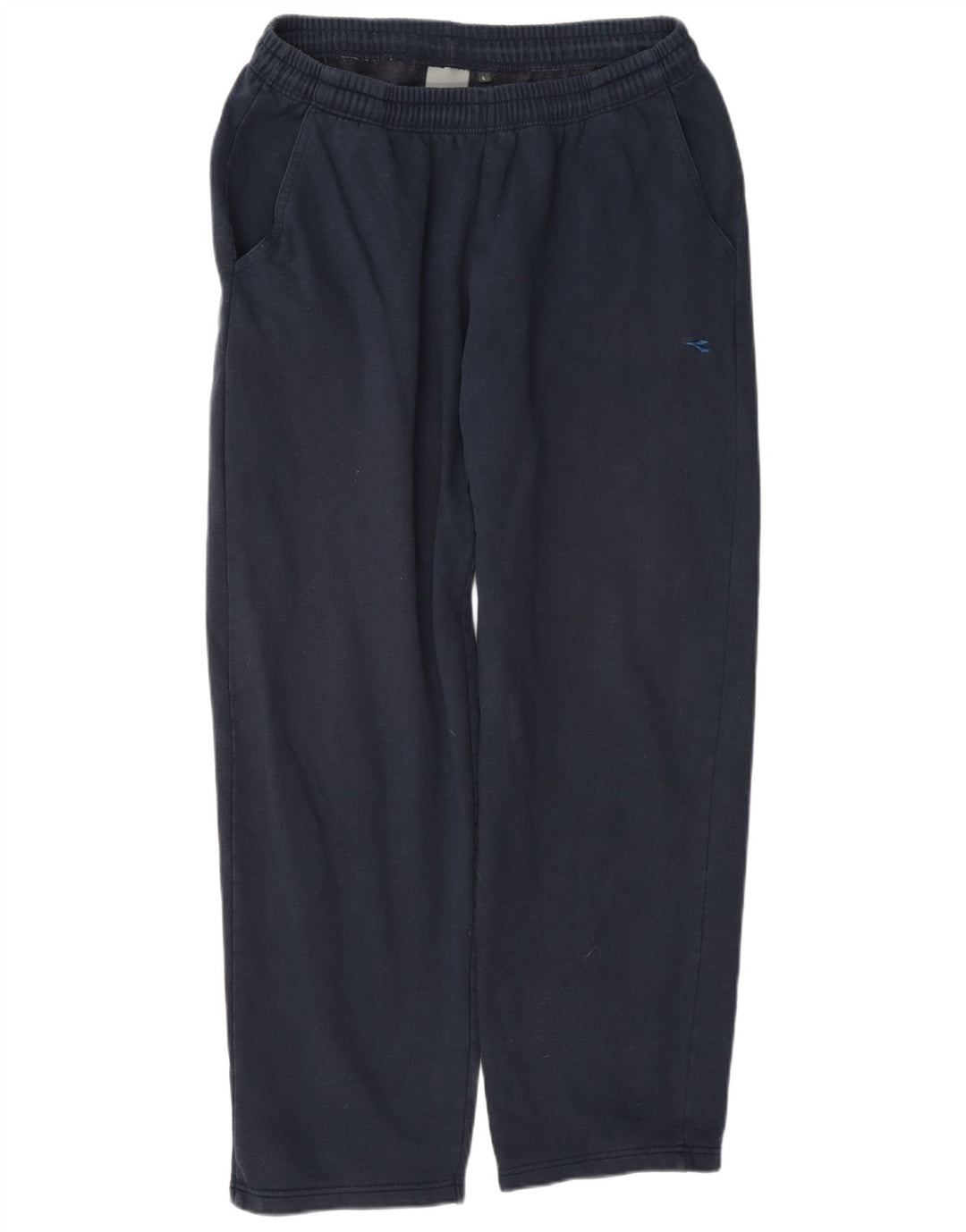Calça de treino masculina Diadora grande algodão azul marinho