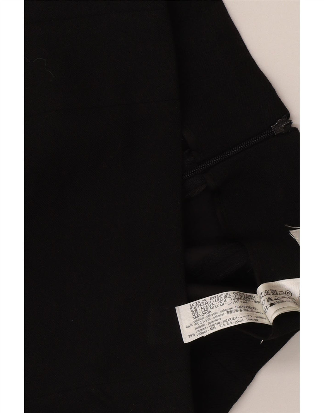 Mini saia feminina Zara pequena W26 poliéster preto