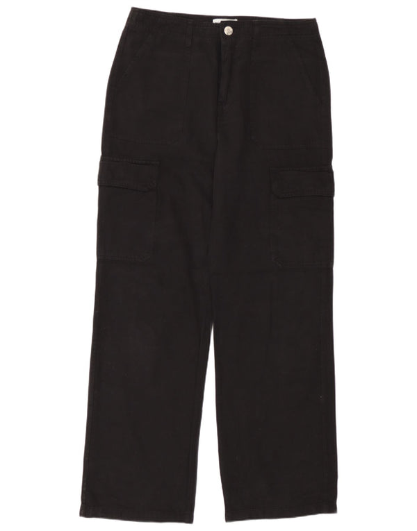 Calça cargo reta feminina Zara EU 40 médio W30 L30 preta