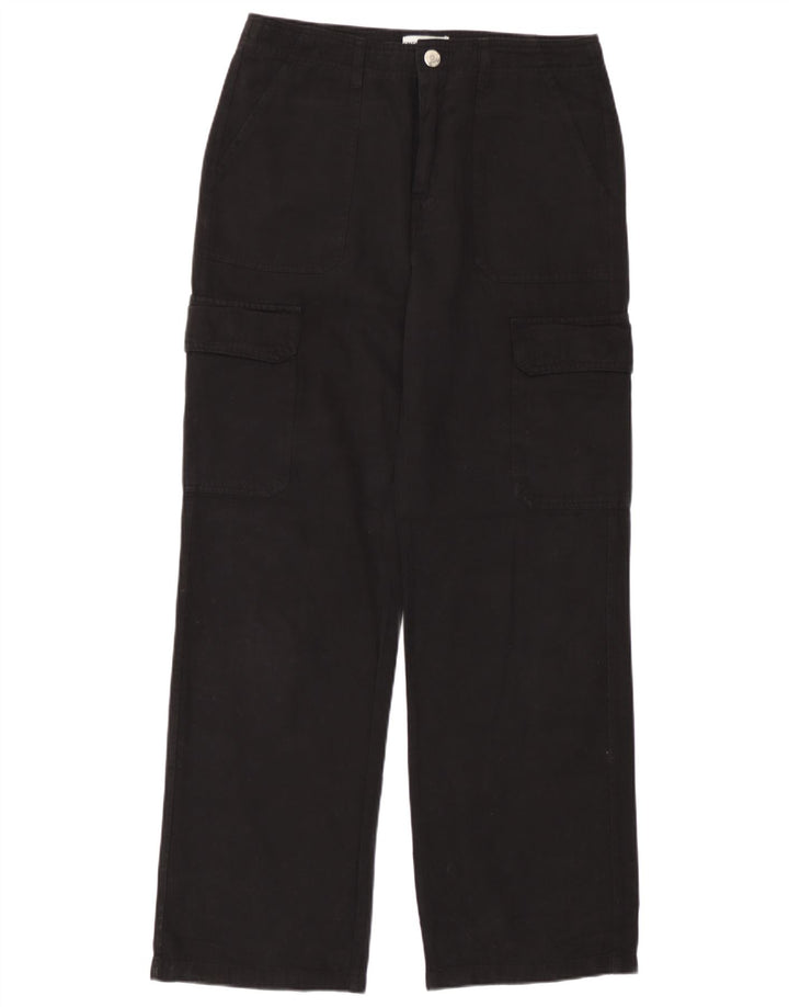 Calça cargo reta feminina Zara EU 40 médio W30 L30 preta