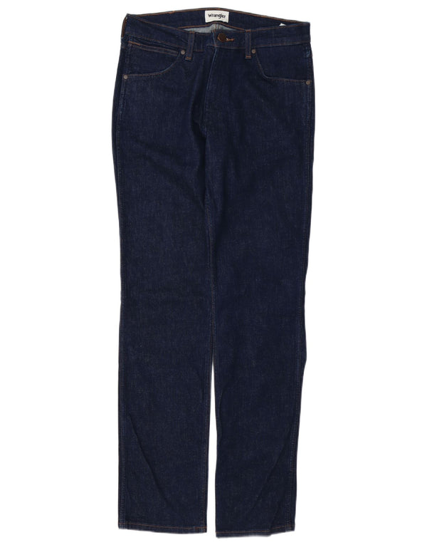 Wrangler Mens Greensboro Straight Jeans W30 L34 Azul Marinho Algodão