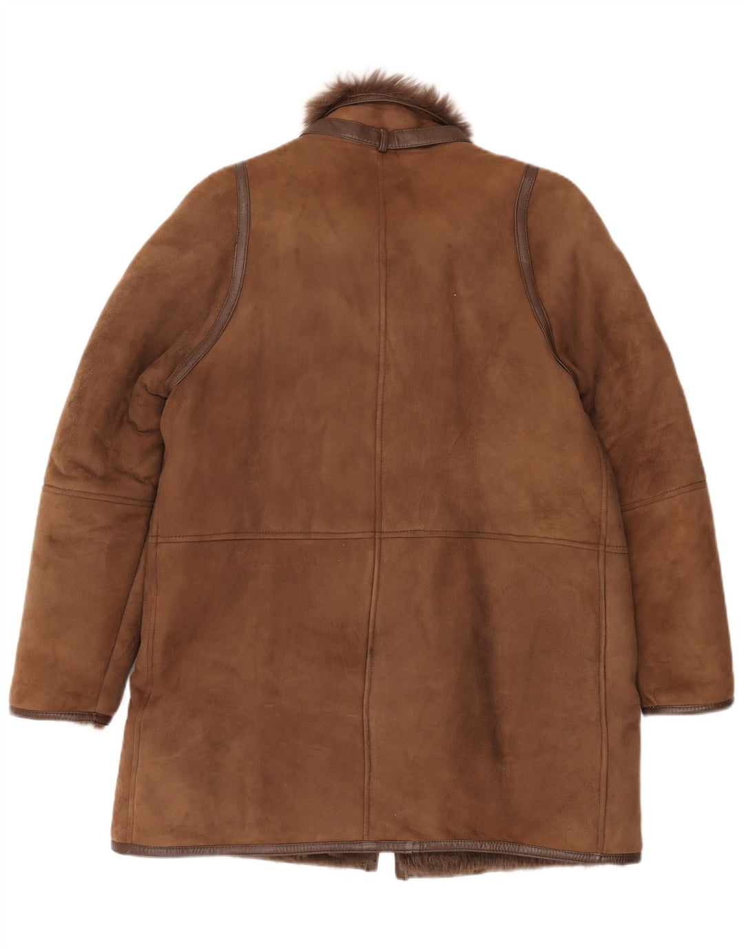Casaco feminino vintage de shearling EU 42 XL marrom