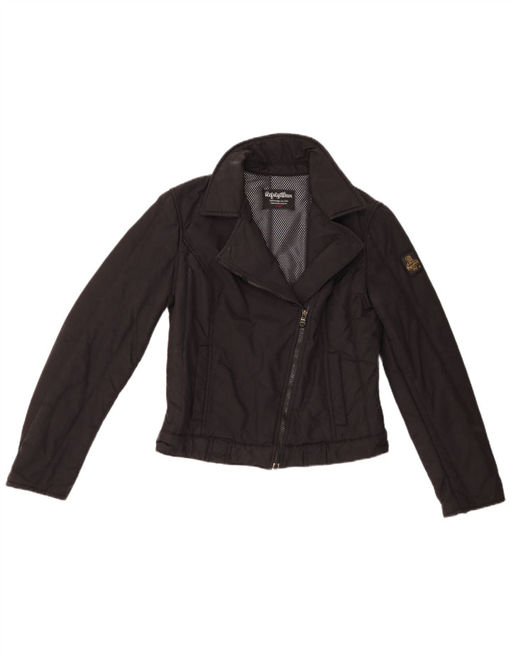Refrigiwear Jaqueta feminina de motociclista UK 12 médio preto nylon