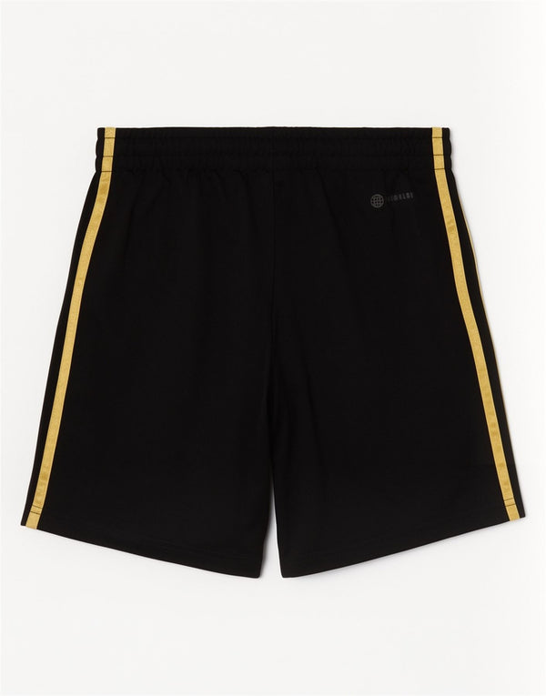 Shorts esportivos gráficos Adidas Boys MESSI 9-10 anos W25 L7 preto esportivo
