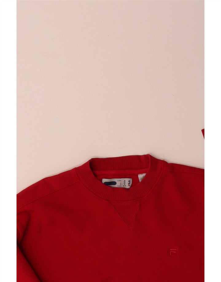 FILA Moletom Masculino Jumper Médio Algodão Vermelho