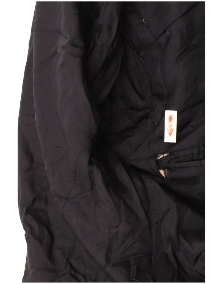 Jaqueta blazer masculina de veludo com 3 botões Gino Sartore Reino Unido 36 pequena preta