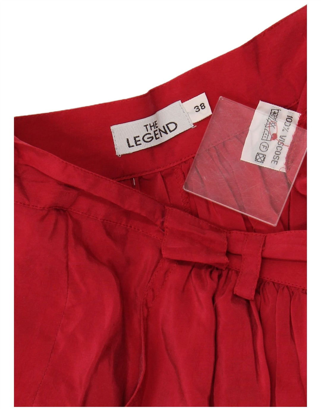Saia evasê feminina VINTAGE EU 38 médio W28 viscose vermelha