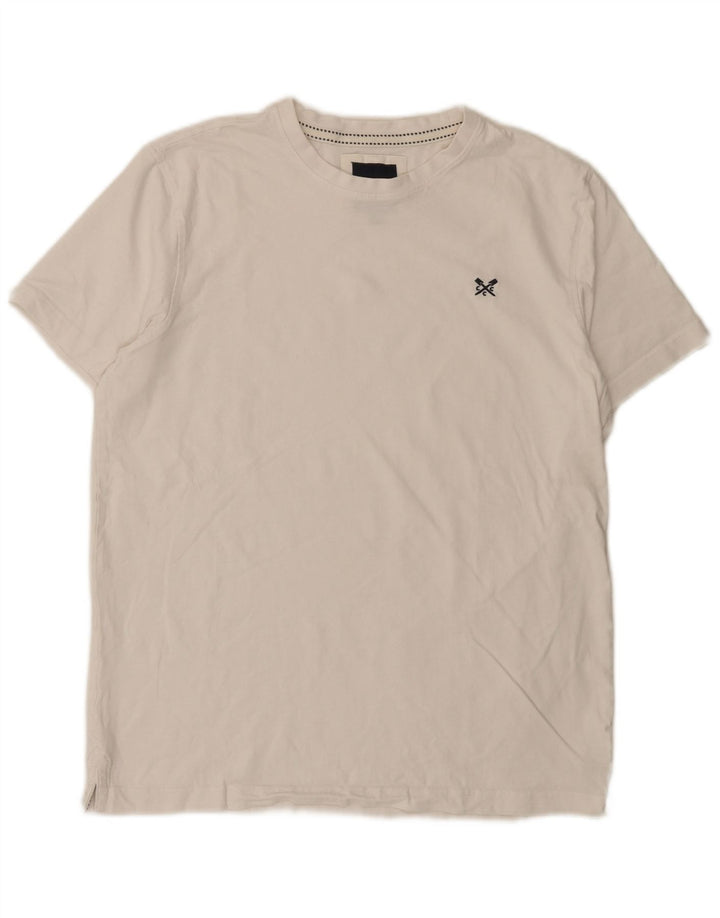 Camiseta masculina Crew Clothing Top médio branco