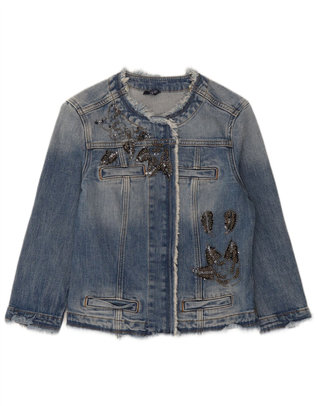 Jaqueta jeans feminina Liu Jo UK 8 algodão azul pequeno