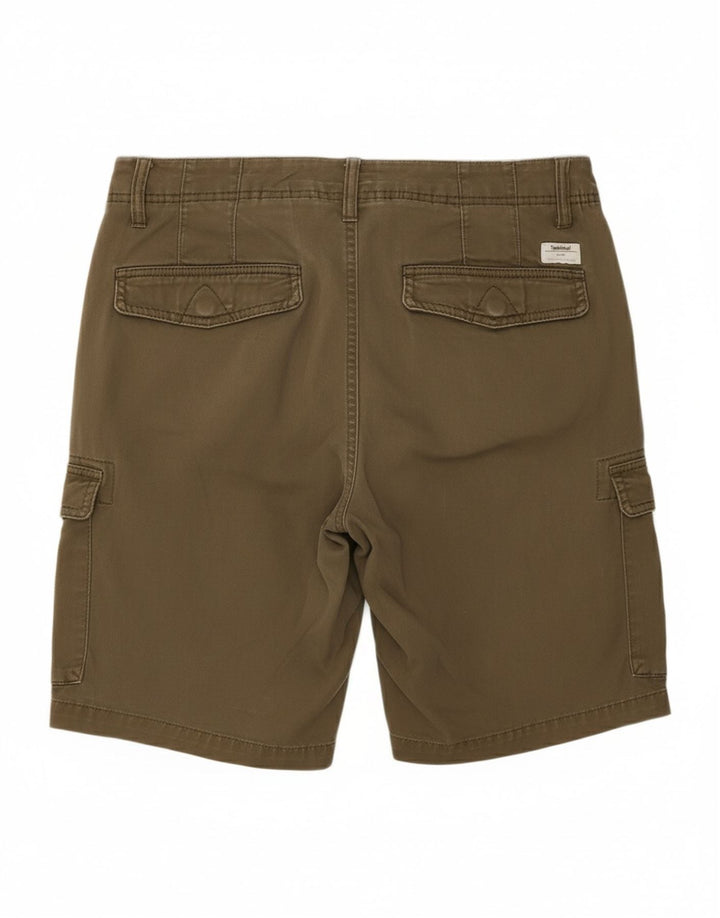 TIMBERLAND Mens Cargo Shorts W31 Médio Algodão Cáqui