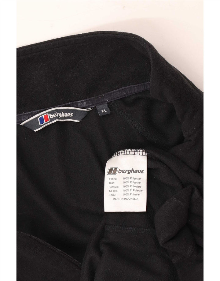Berghaus Suéter masculino de lã com zíper e gola XL poliéster preto