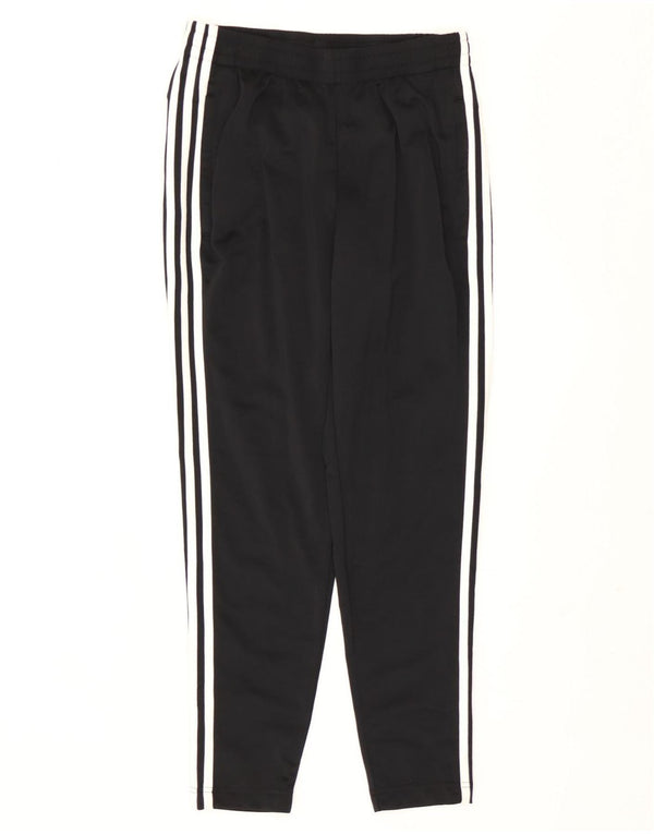 Adidas Womens Tracksuit Calças Joggers UK 8/10 Small Black Colourblock
