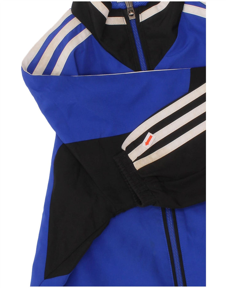 ADIDAS Meninos Treino Top Jaqueta 7-8 Anos Azul Colorblock Poliéster