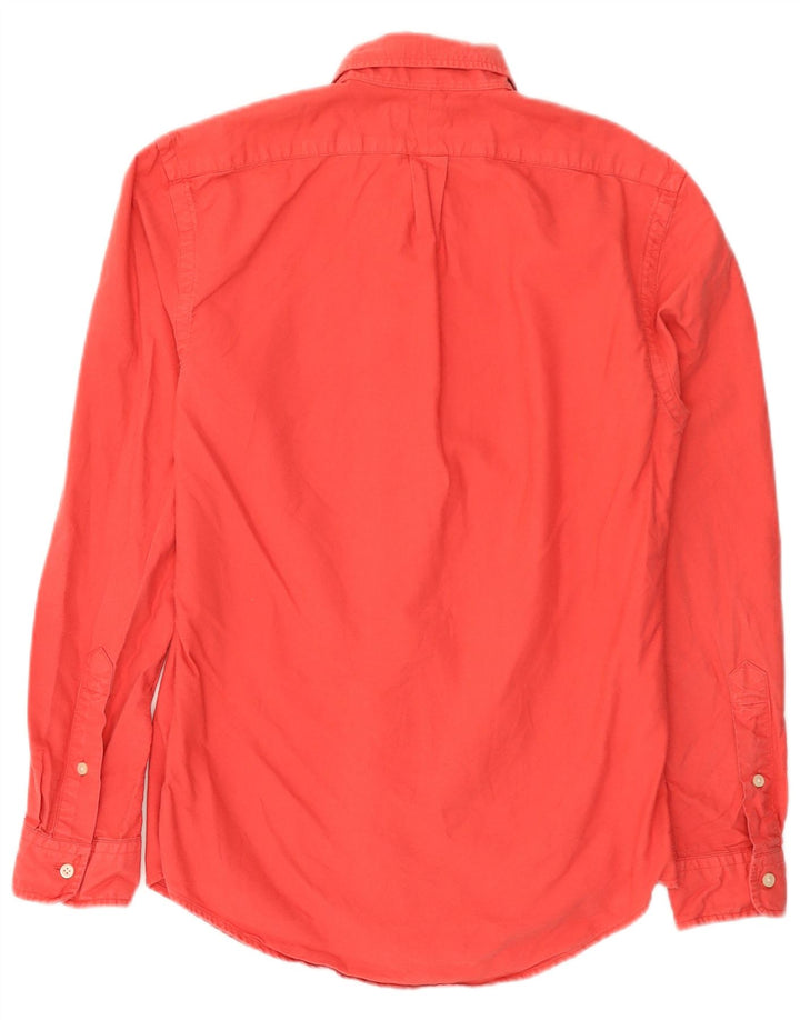 Ralph Lauren Camisa masculina slim fit pequena de algodão vermelho