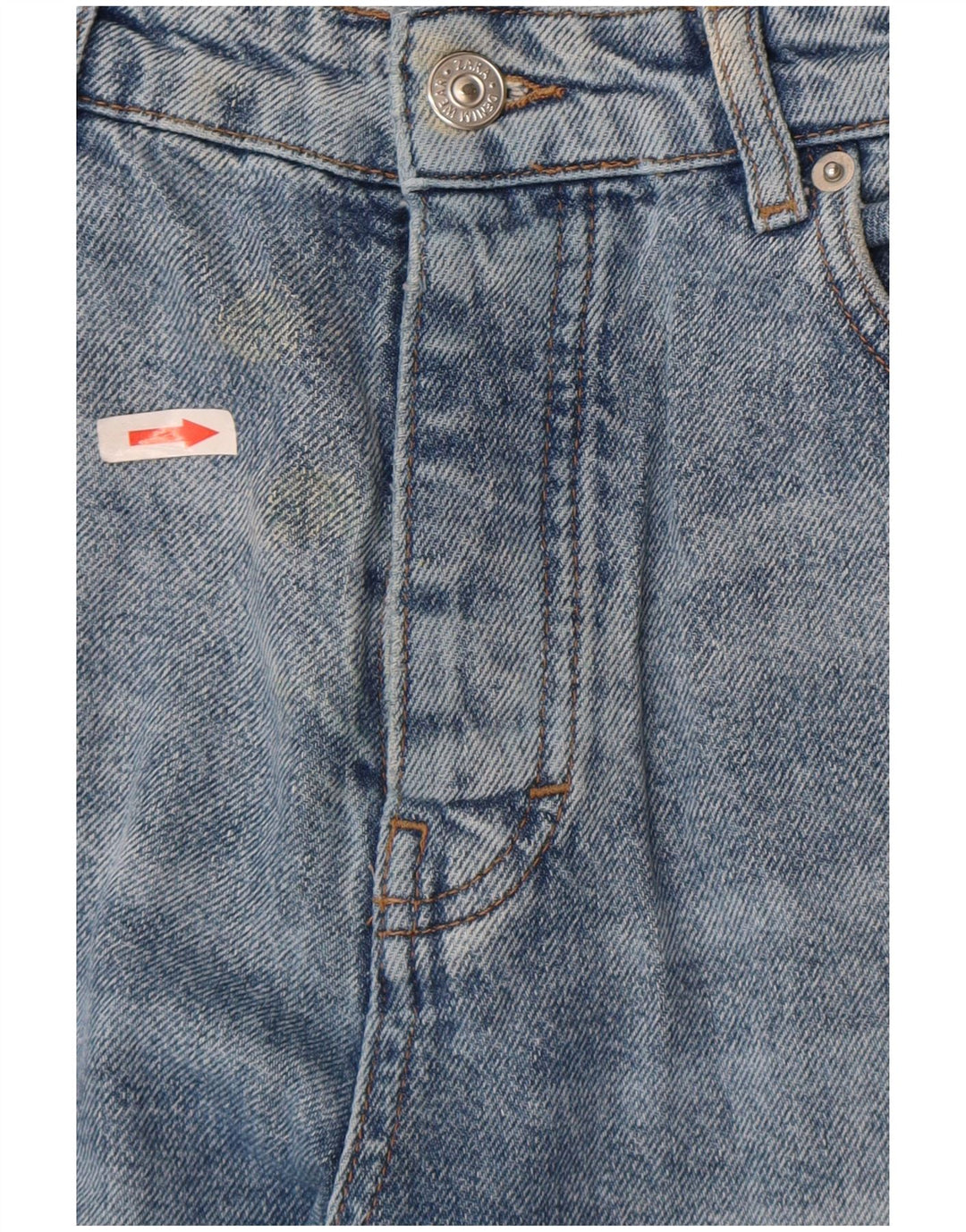 Calça Jeans Solta Feminina Zara EU 38 Pequeno W28 L27 Azul