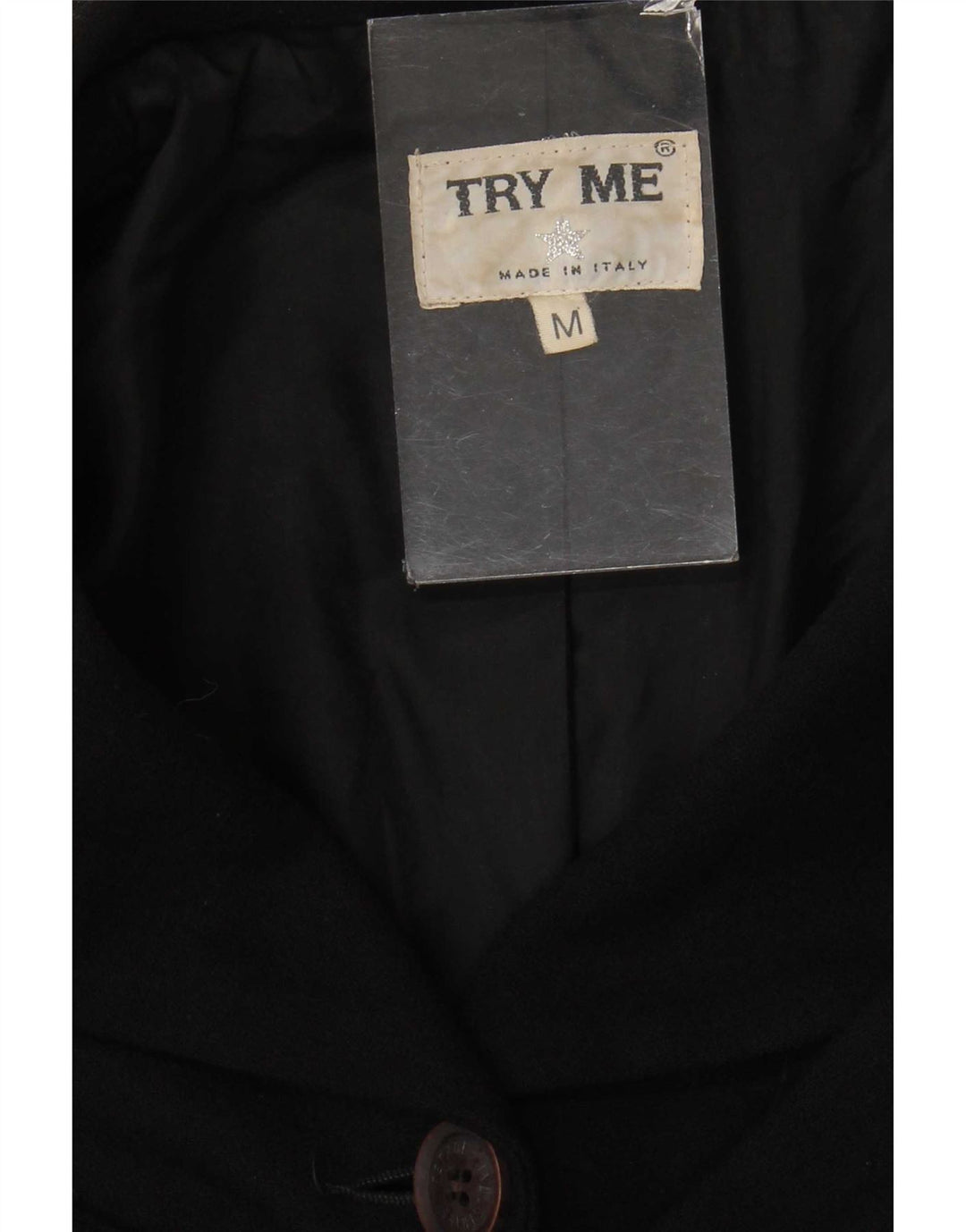 Jaqueta blazer feminina vintage de 4 botões Reino Unido 12 médio preto